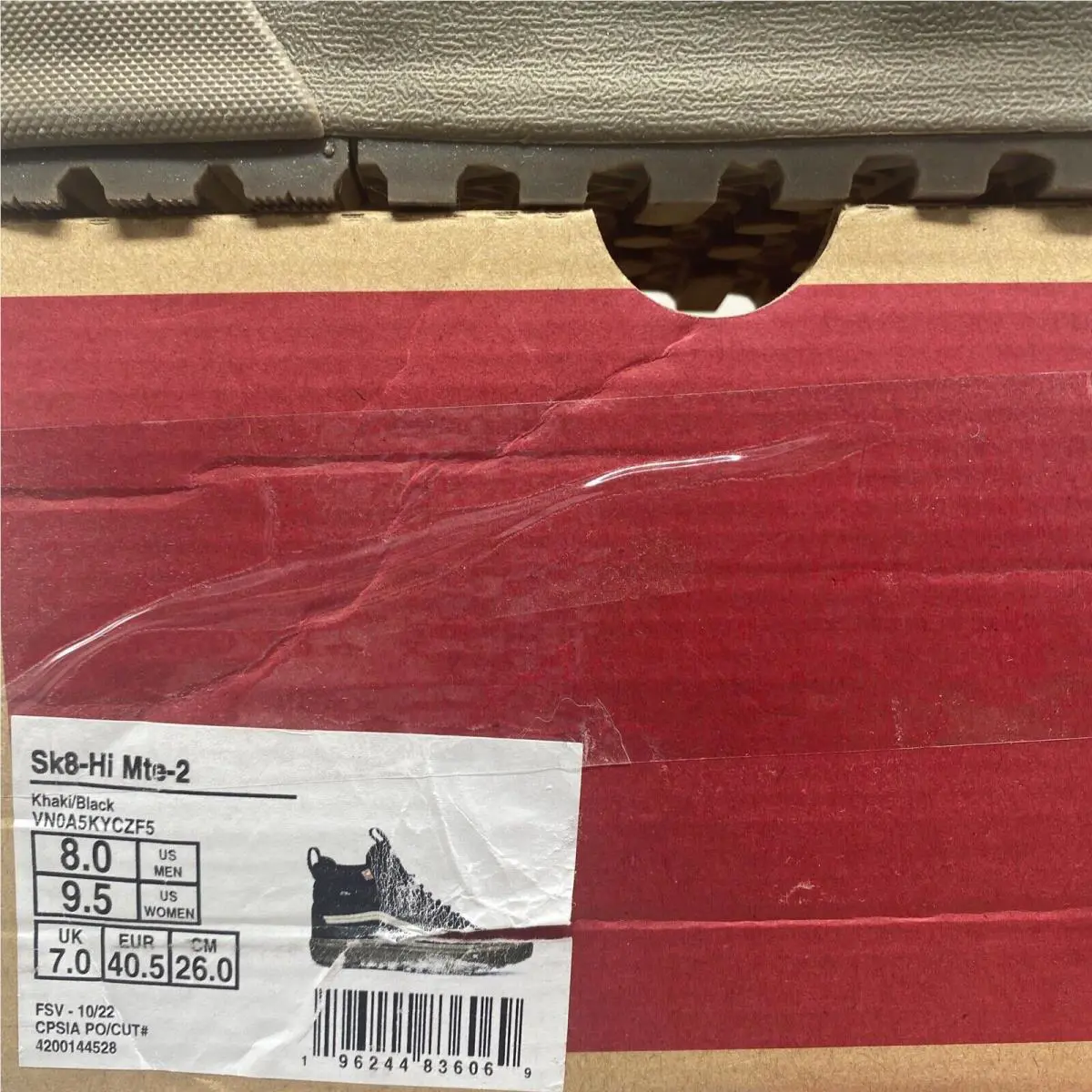 Vans shoes - VANS Sk8 Hi MTE-2 - VN0A5KYCZF5 - Black Khaki White (UPC: 0196244836069) 6