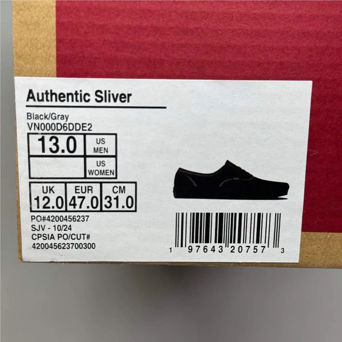 Vans shoes - VN000D6DDE2 - VN000D6DDE2 - Black/Gray (UPC: 197643207573) 8