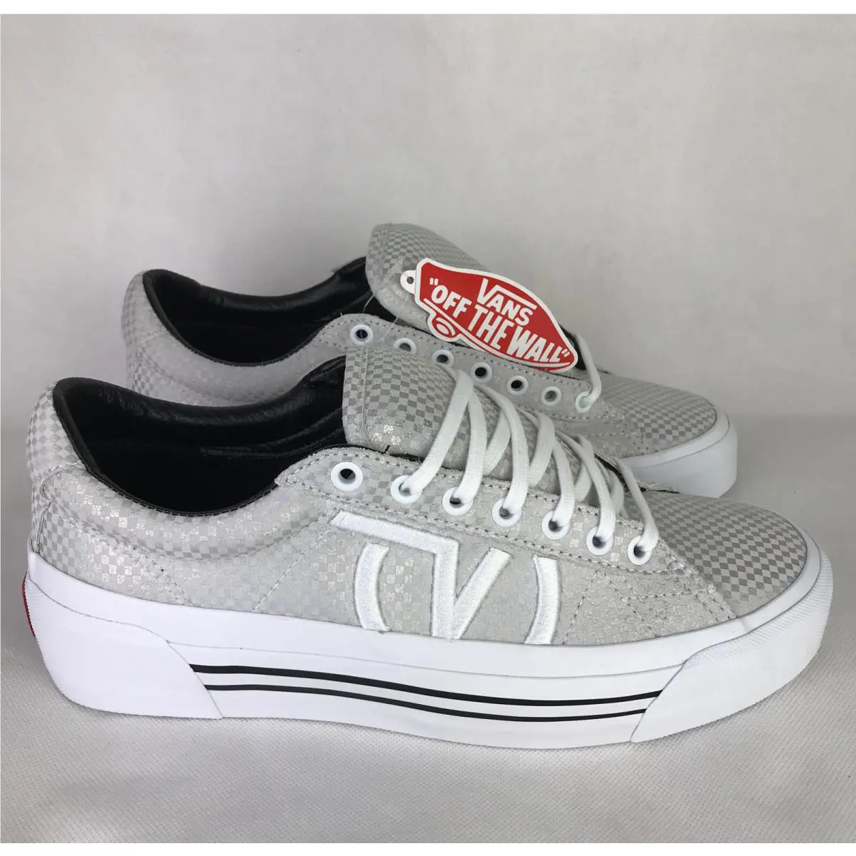Vans shoes - VANS Sid Ni - Sid - Glory Check - True White / Black (UPC: 0772204286206) 1