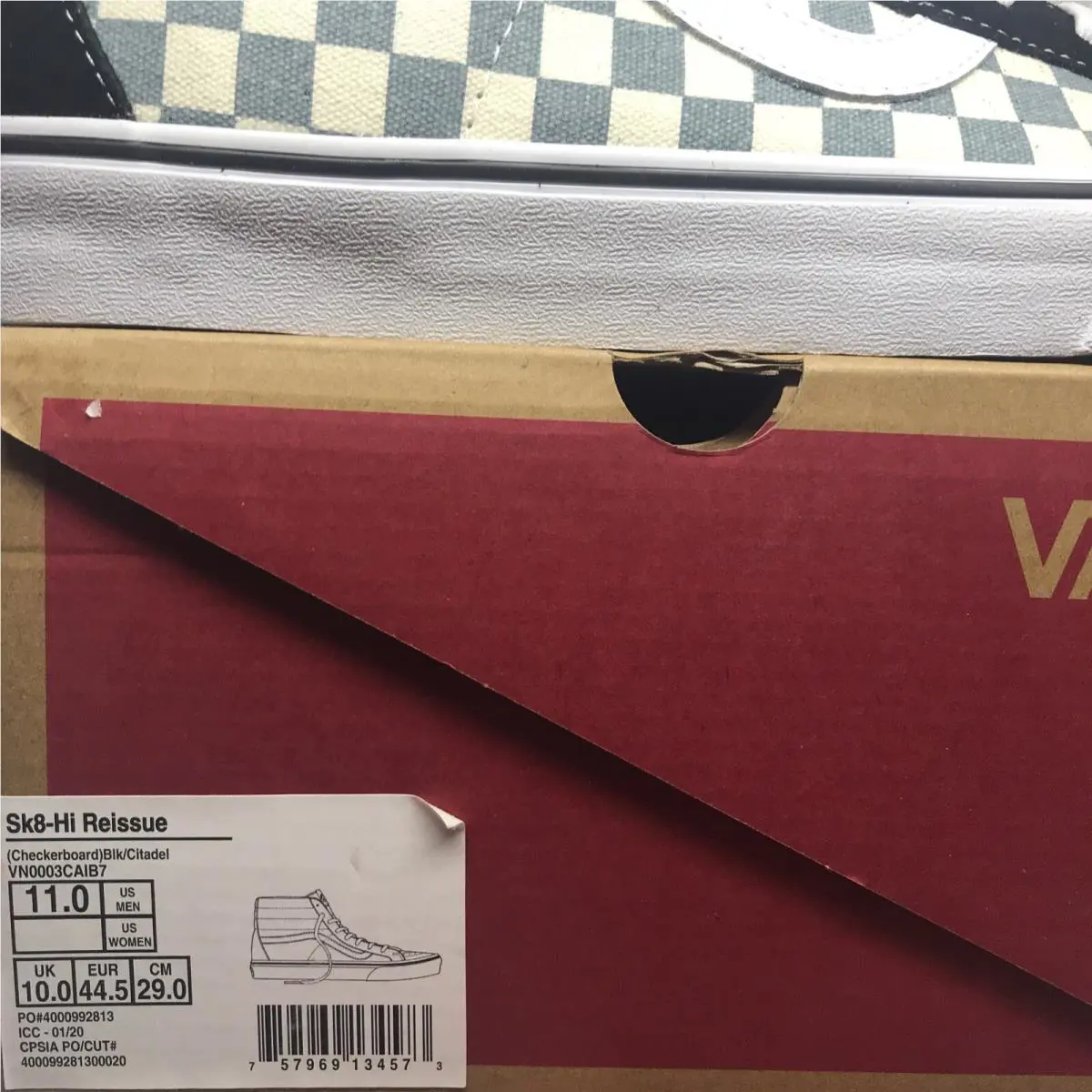 Vans shoes - Vans Sk8 Hi - VN0003CAIB7 - Black Citadel Blue White, Manufacturer: Black / Citadel (UPC: 0757969134573) 4