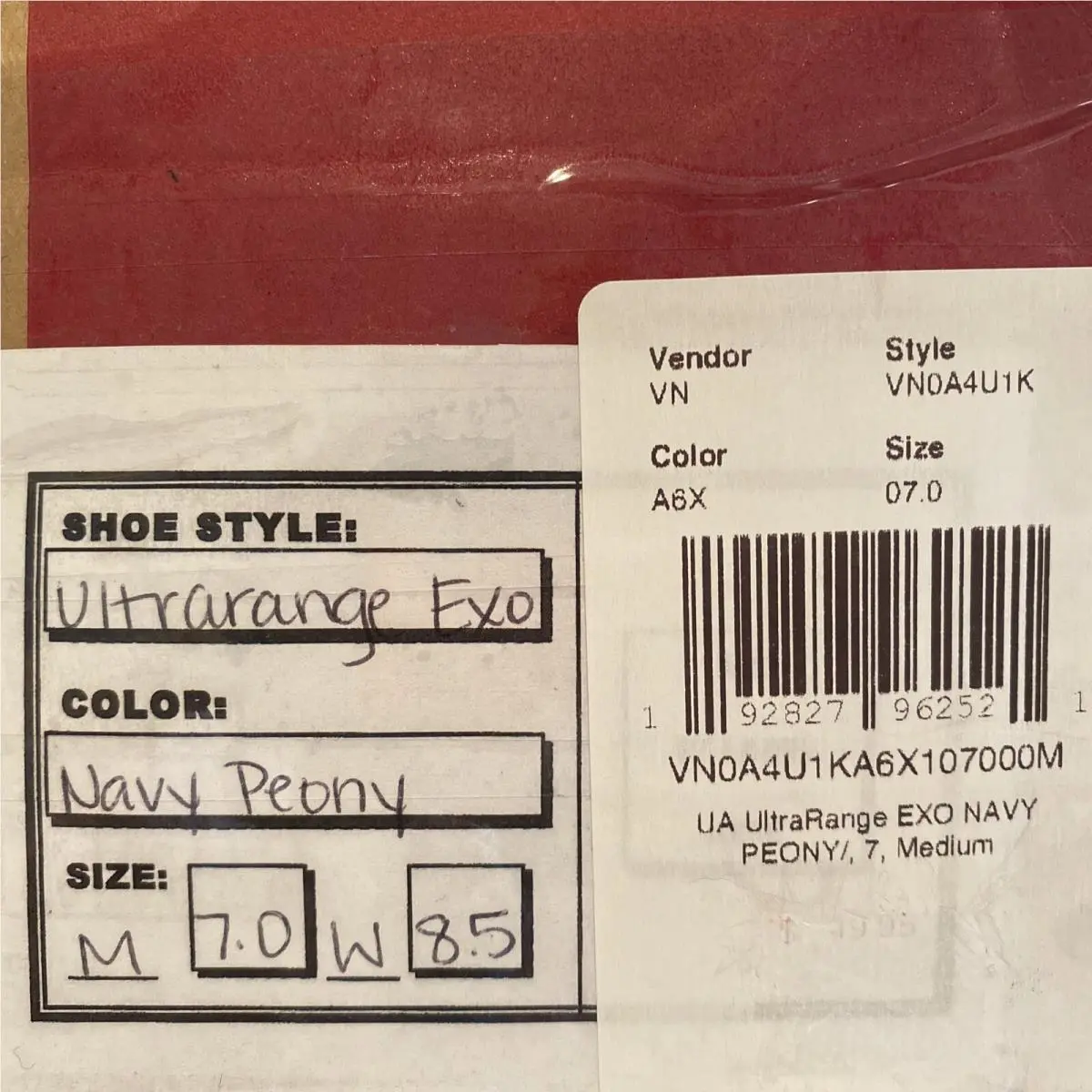 Vans shoes - VANS UltraRange Exo - UltraRange Exo - VN0A4U1KA6X - Navy Blue Peony / True White, Manufacturer: Navy Peony / True White (UPC: 0192827962521) 4