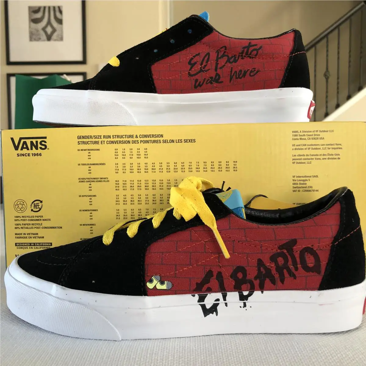 Vans shoes - The Simpsons Sk8-Low El Barto - Black (UPC: 192828701853) 0