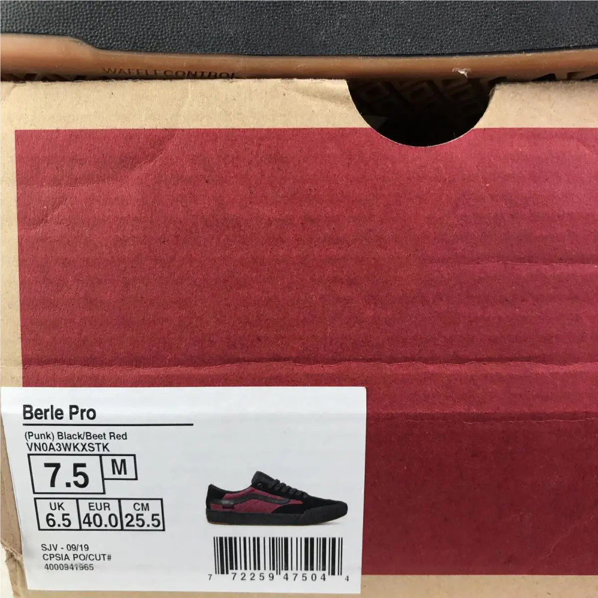 Vans shoes - VANS Berle Pro - Berle Pro - VN0A3WKXSTK - Black / Beet Red (UPC: 0772259475044) 5