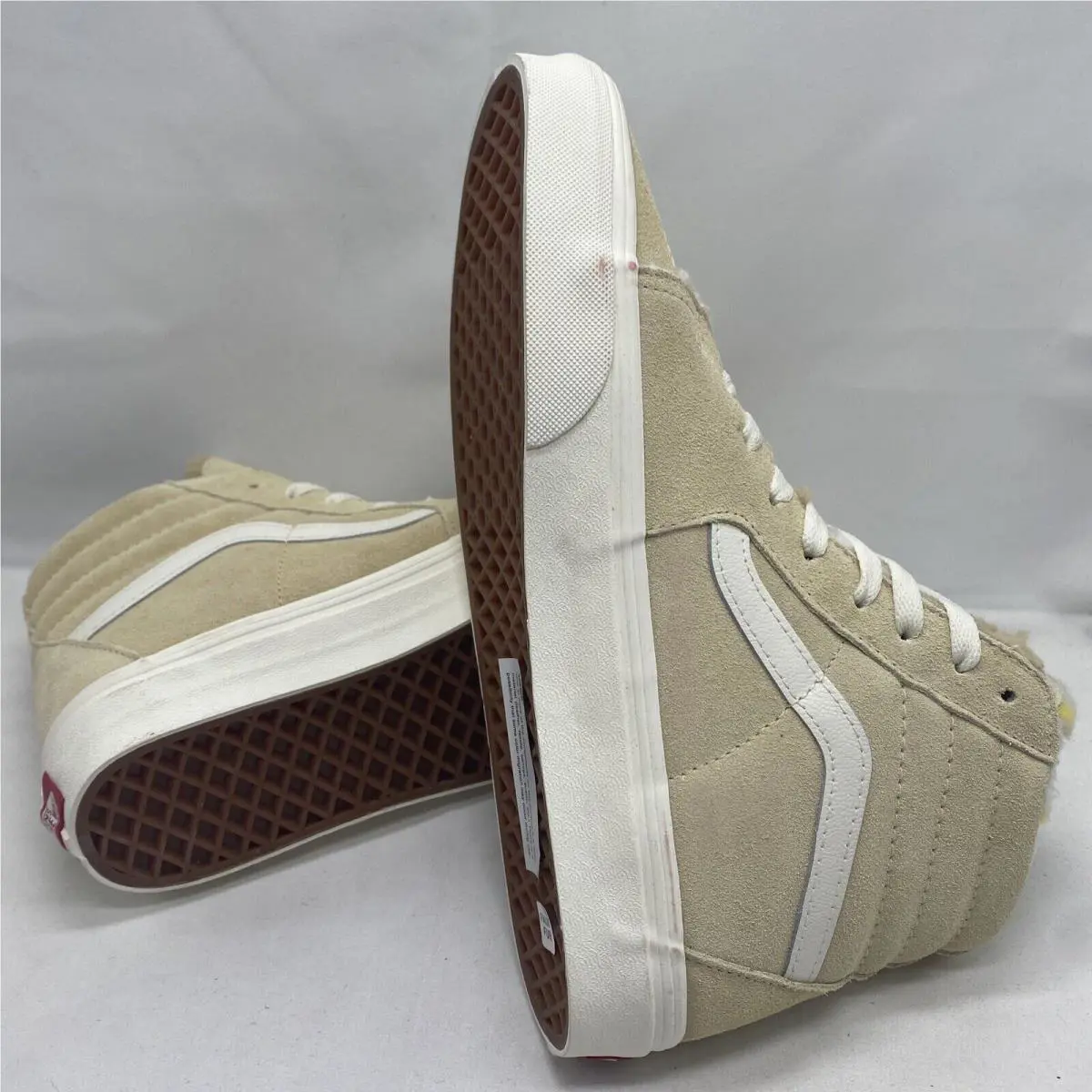 Vans shoes - VANS Sk8 Hi - Cozy Hug - VN0A7Q5NBVV - Biscotti Off White White Light Tan / Khaki, Manufacturer: Biscotti White (UPC: 0196244843098) 4