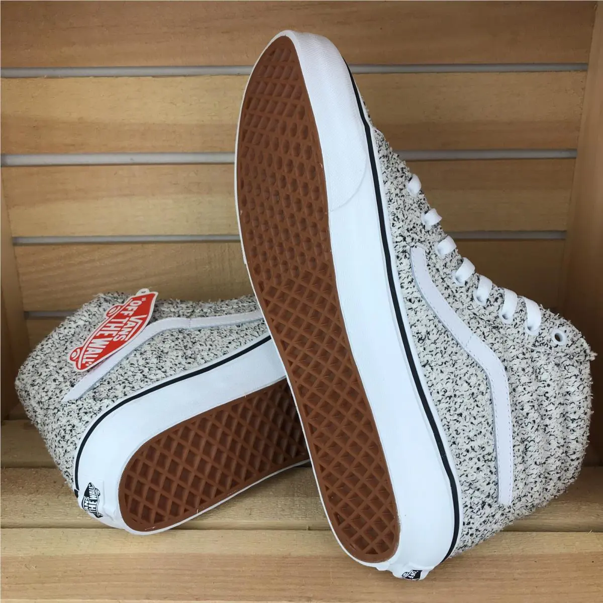 Vans shoes - Vans Sk8 Hi - VN0A4BV61G6 - White with Black (speckle), Manufacturer: Speckle / True White (UPC: 0192825731921) 3