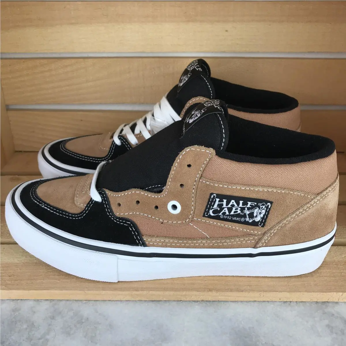 Vans shoes - VANS Half Cab - Half Cab - 0A38CPSWT - Camel / Black / White (UPC: 0680975225150) 0