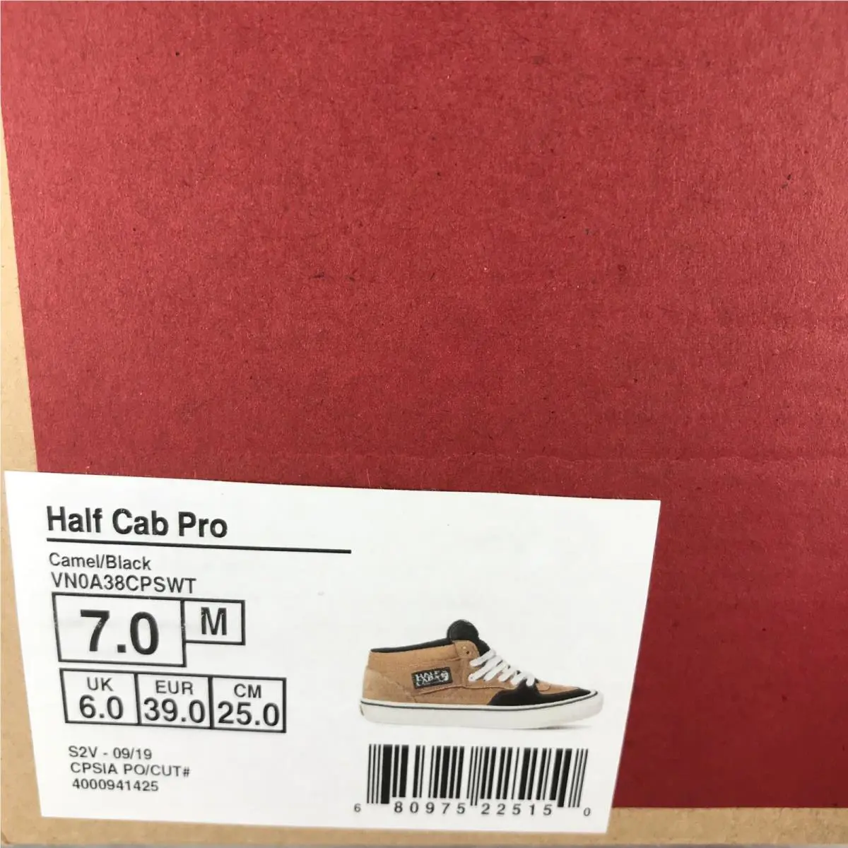 Vans shoes - VANS Half Cab - Half Cab - 0A38CPSWT - Camel / Black / White (UPC: 0680975225150) 3