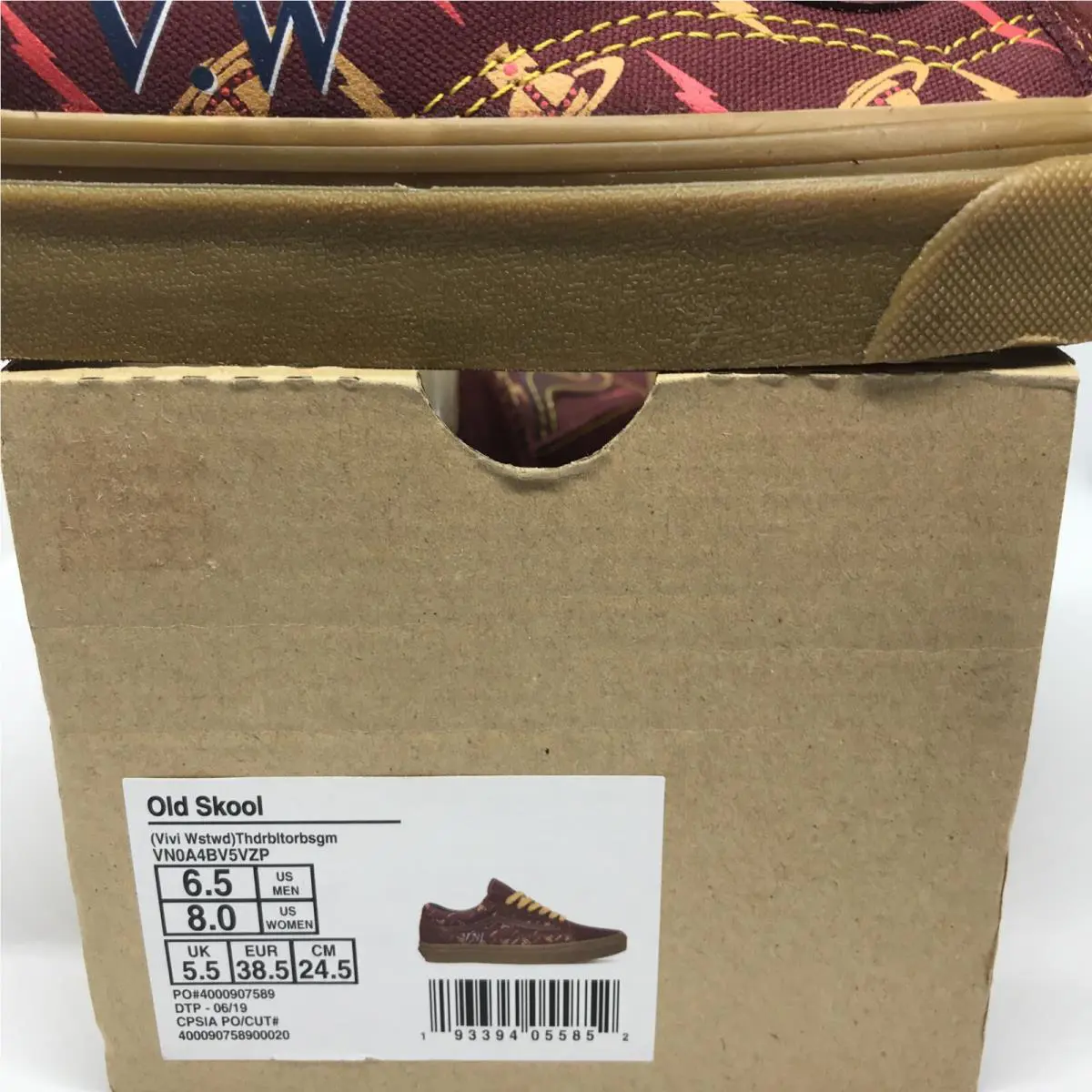 Vans shoes - VANS Old Skool - Old Skool - VN0A4BV5VZP - Maroon / Gum (UPC: 0193394055852) 6