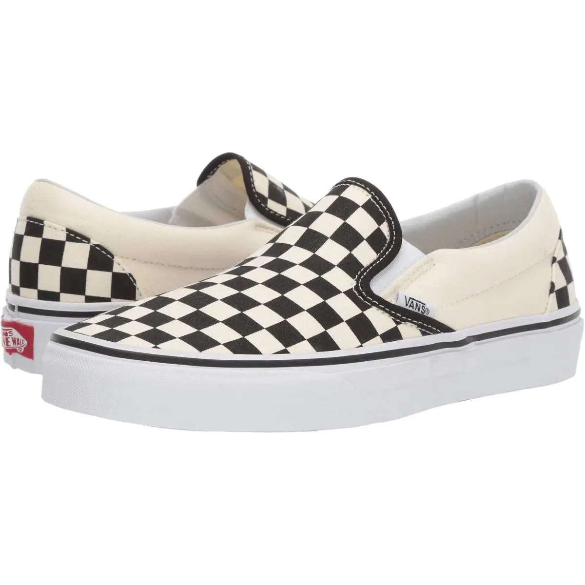Vans Z2649 Classic Slip-on Checkerboard White/black Skate Shoes Size M7.5 W9 - white/Black