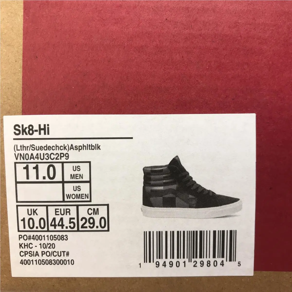 Vans shoes - VANS Sk8 Hi - VN0A4U3C2P9 - Black Gray Grey White (UPC: 0194901298045) 5