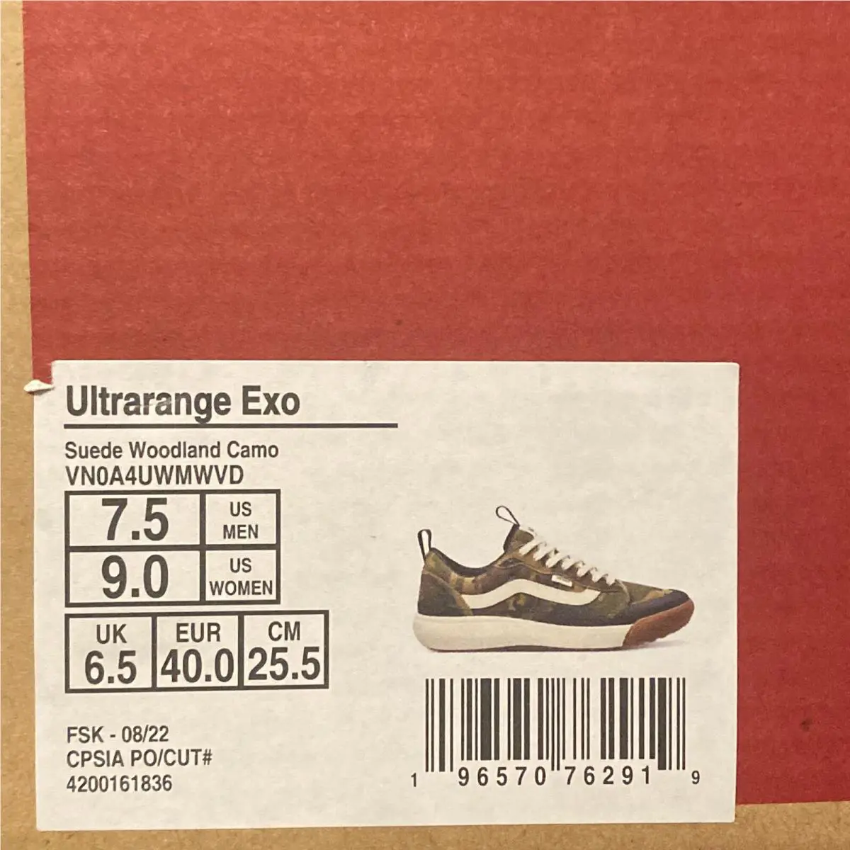Vans shoes - VANS UltraRange Exo - UltraRange Exo - VN0A4UWMWVD - Green Brown Black White (UPC: 0196570762919) 5