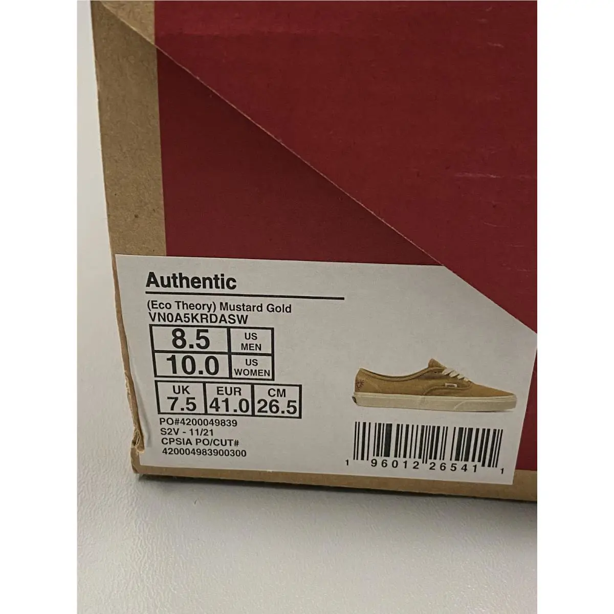 Vans shoes - Vans Authentic (Eco Theory) - Authentic Eco Theory - VN0A5KRDASW - Gold 2