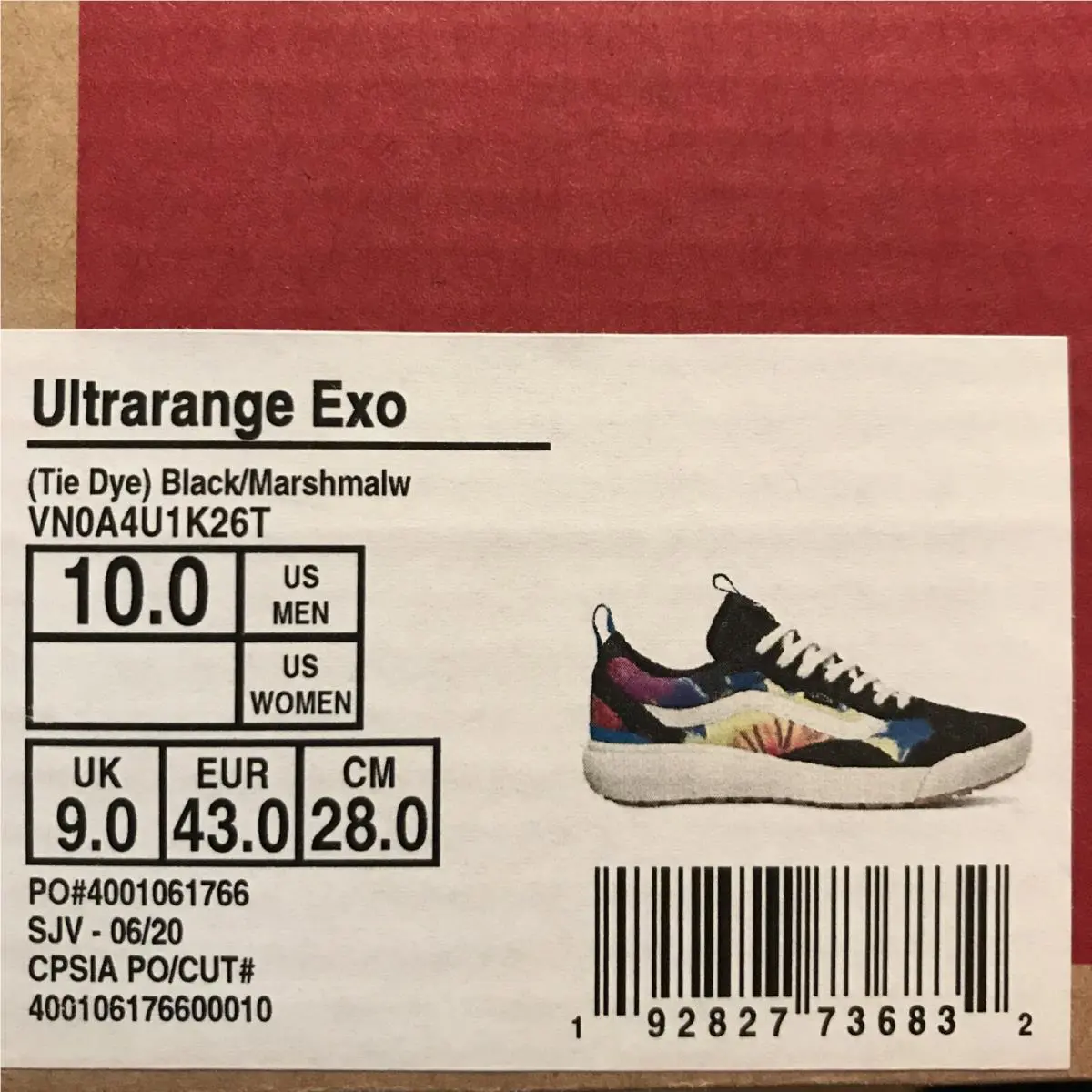 Vans shoes - VANS UltraRange Exo - UltraRange Exo - Multicolor - Tie Dye / Black / Marshmallow / White (UPC: 0192827736832) 4