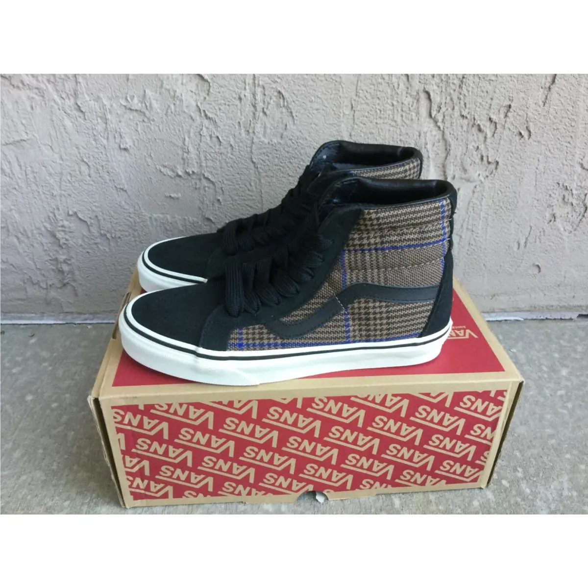 Vans shoes - VANS Sk8-Hi Reissue - Reissue - VN0A2XSBUQI - Brown, Manufacturer: Glen Plaid (UPC: 192363288376) 2