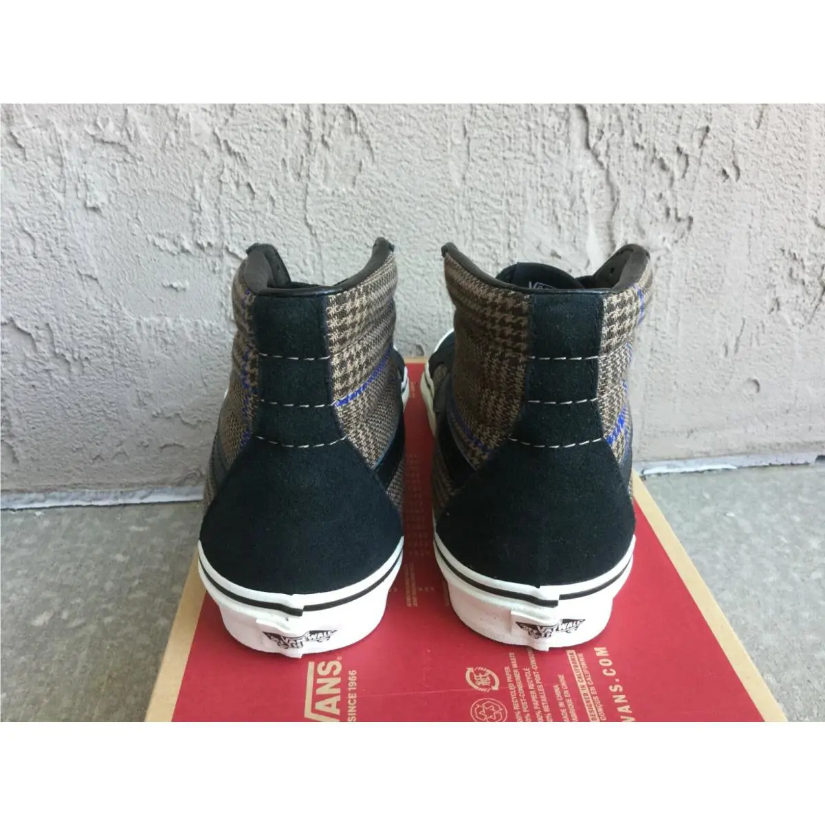 Vans shoes - VANS Sk8-Hi Reissue - Reissue - VN0A2XSBUQI - Brown, Manufacturer: Glen Plaid (UPC: 192363288376) 3