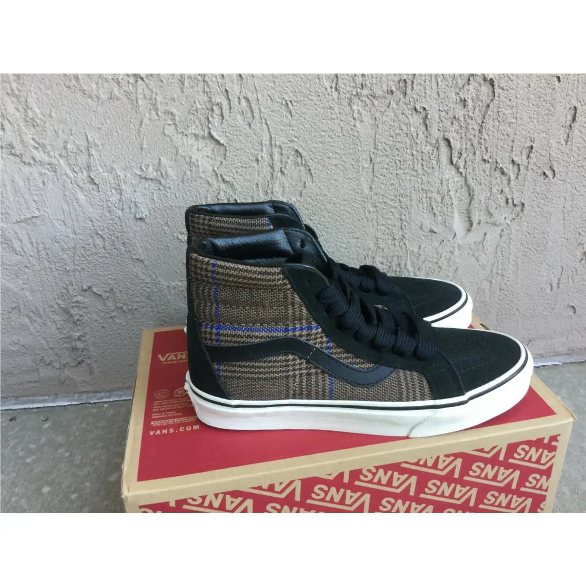 Vans shoes - VANS Sk8-Hi Reissue - Reissue - VN0A2XSBUQI - Brown, Manufacturer: Glen Plaid (UPC: 192363288376) 4