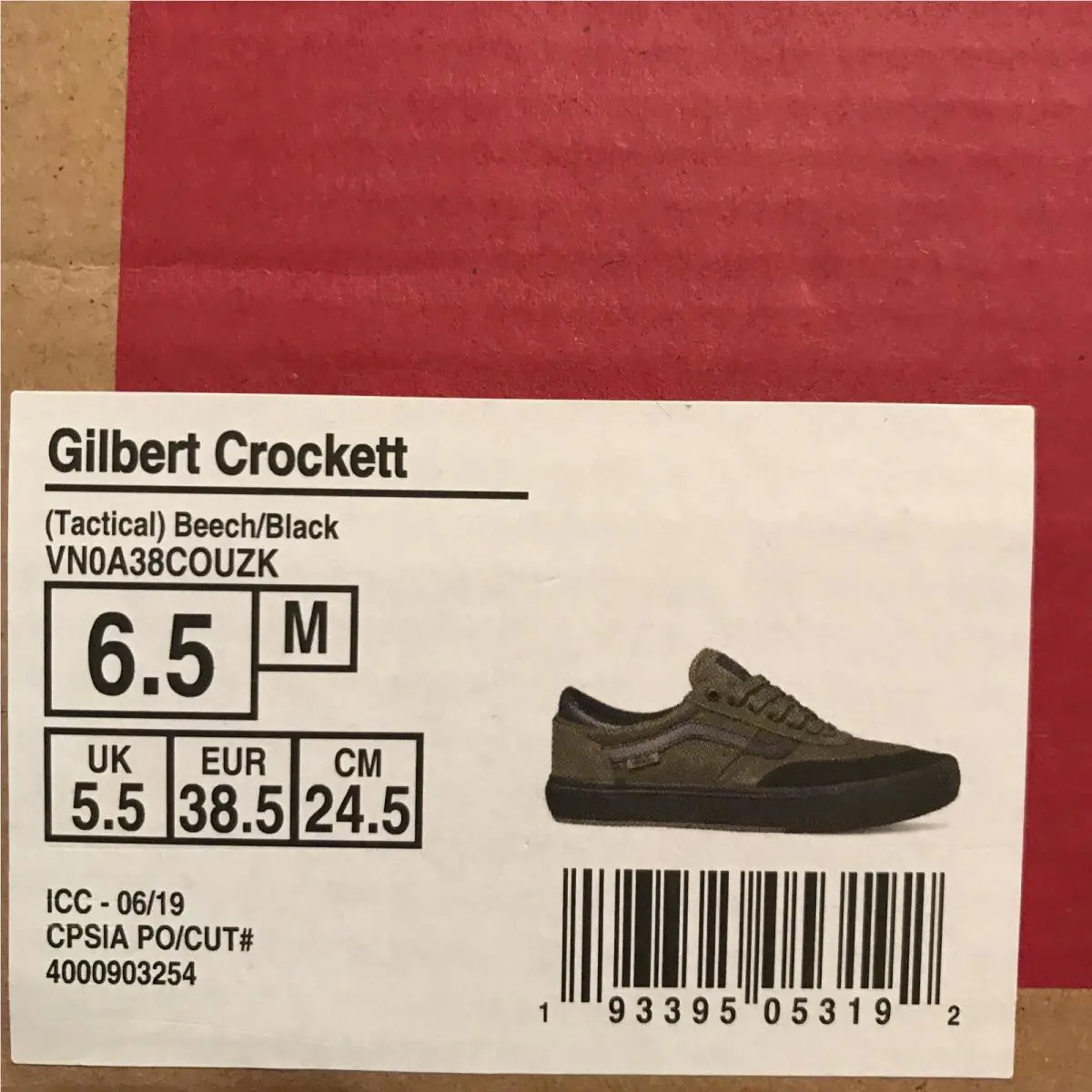 Vans shoes - Gilbert Crockett - Gilbert Crockett - Beech Green Black, Manufacturer: Tactical Beech / Black (UPC: 0193395053192) 8