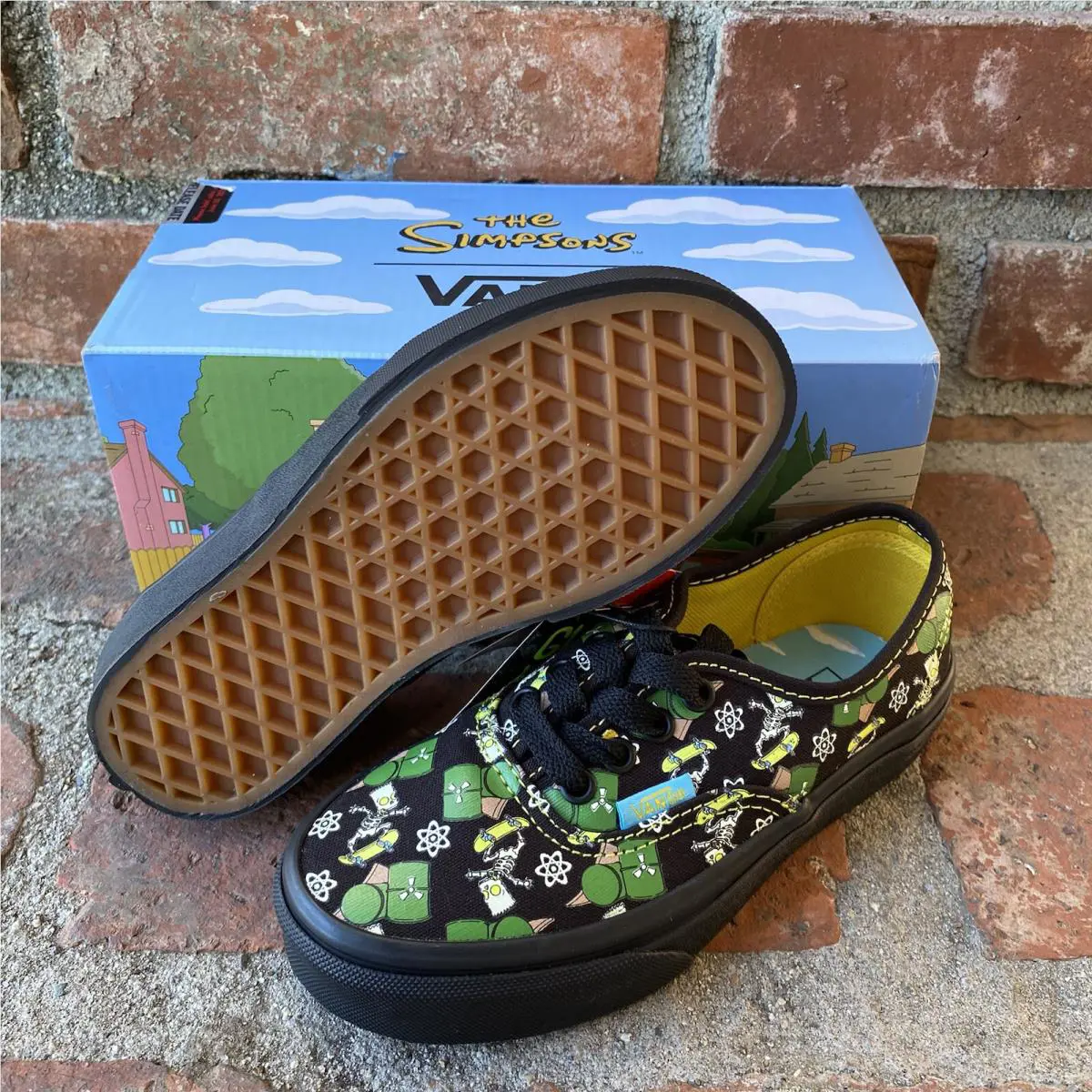 Vans x The Simpsons Vans Kids Shoes Glow In The Dark Bart Sz 13 K Wbox