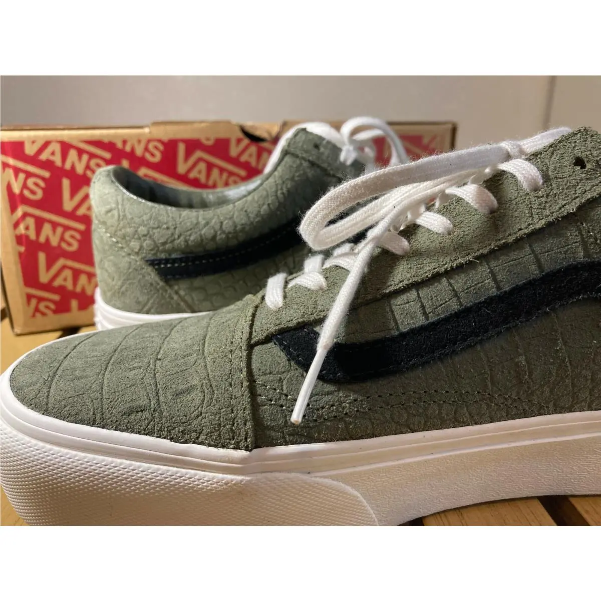 Vans shoes - Vans Old Skool Platform - Old Skool Platform - VN0A3B3UQWK - Green (UPC: 191479569140) 2
