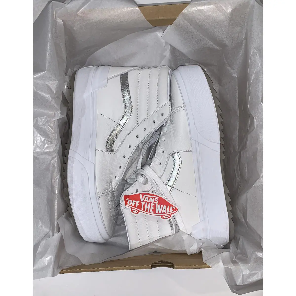 Vans shoes - VANS SK8-HI STACKED - STACKED - White (UPC: 0192828992190) 8