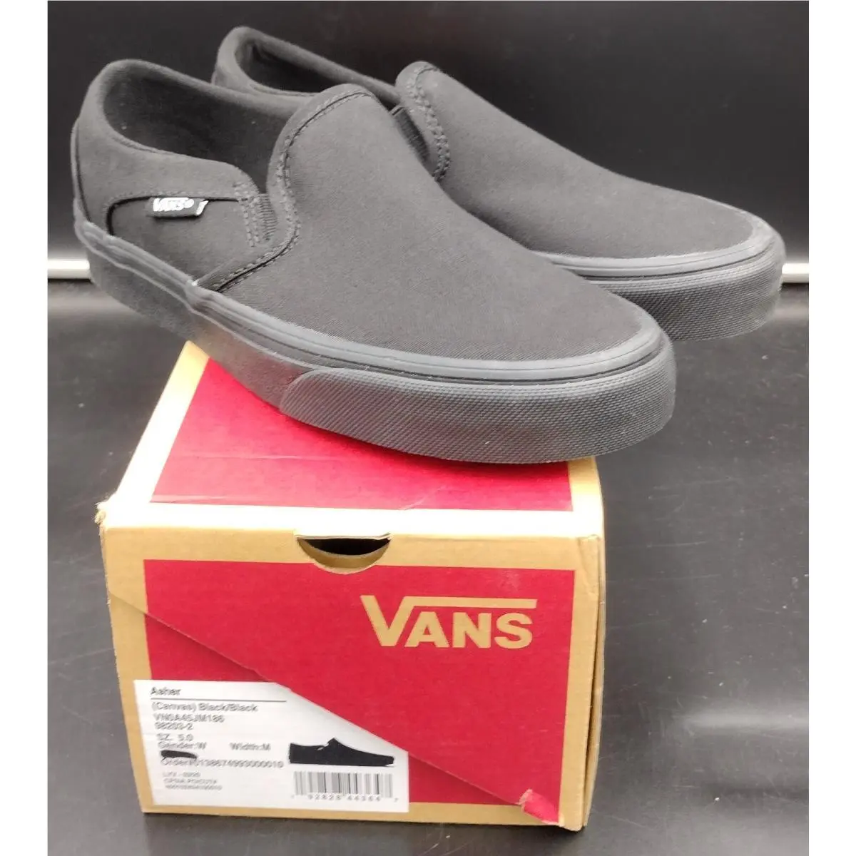 Vans shoes - VANS Asher - Asher - VN0A45JM186 - Black (UPC: 192828443647) 4