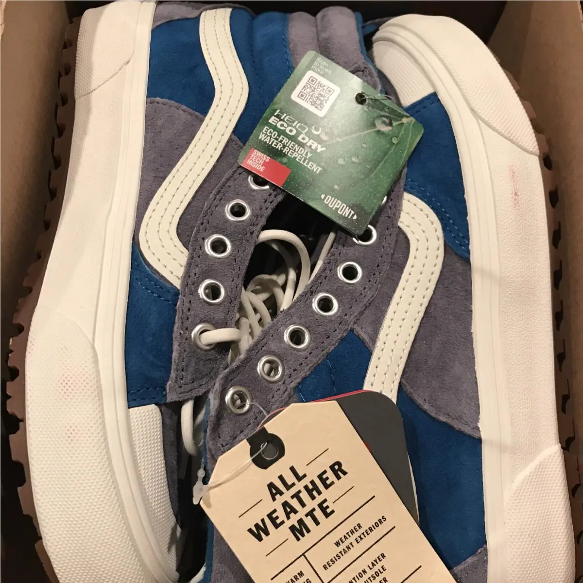 Vans shoes - VANS Sk8-Hi Mte - Mte - Blue Block / Marshmallow - White / Gray - Grey, Manufacturer: Blue Block / Marshmallow (UPC: 0194902287888) 6