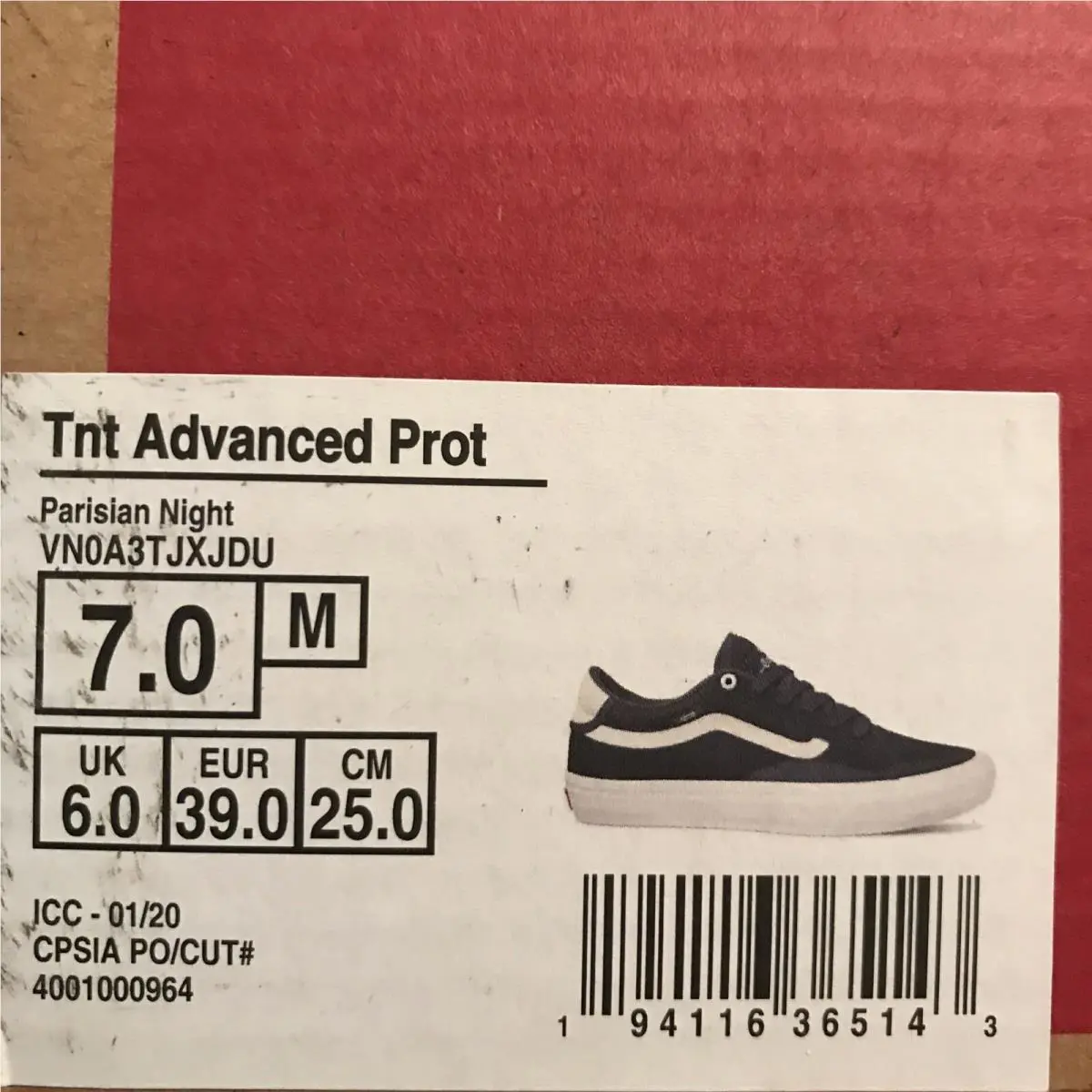 Vans shoes - Vans TNT Advanced Prototype - TNT Advanced Prototype - VN0A3TJXJDU - Parisian Night - Navy Blue / White (UPC: 0194116365143) 3