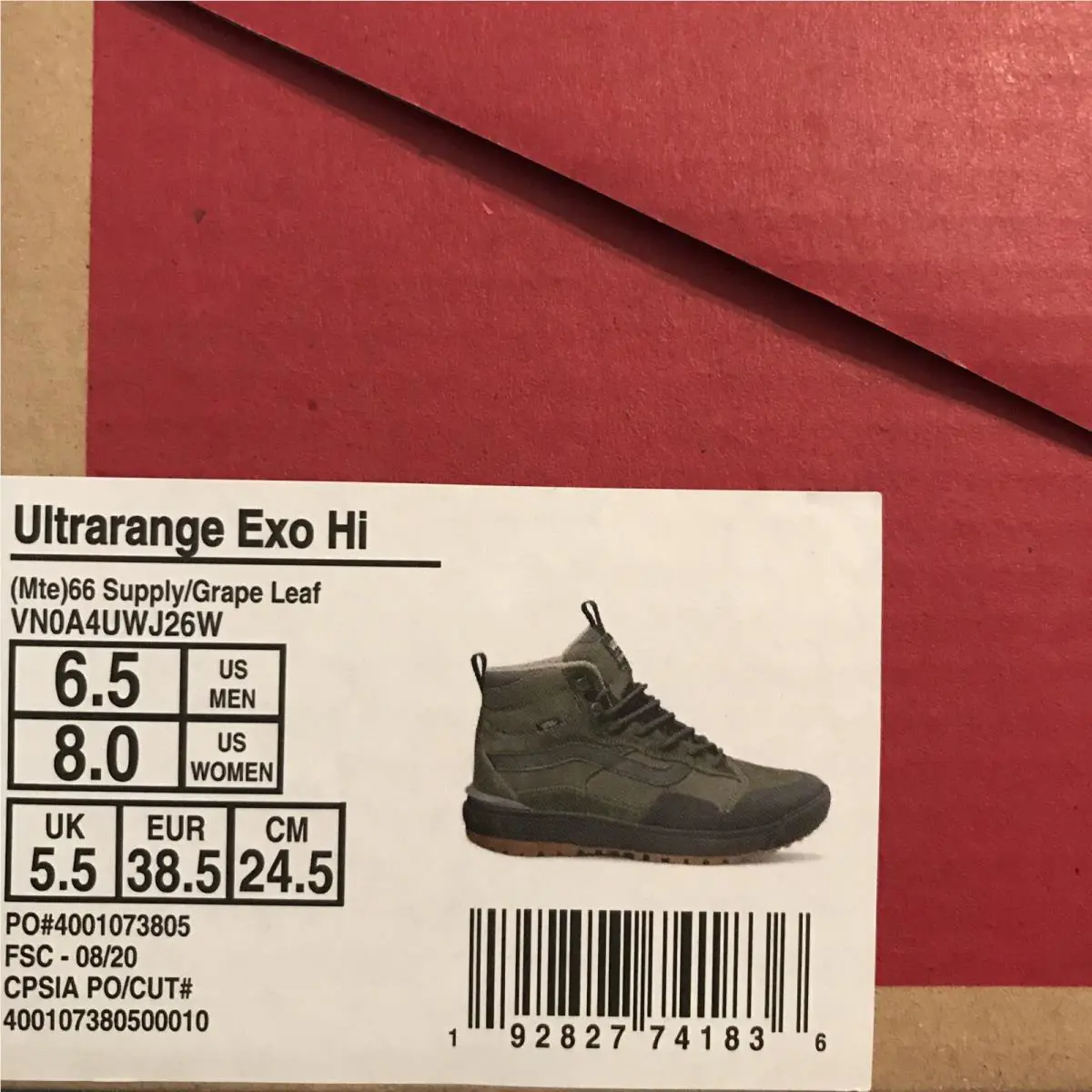 Vans shoes - VANS UltraRange - UltraRange - Grape Leaf Green / Black / Gum (UPC: 0192827741836) 6