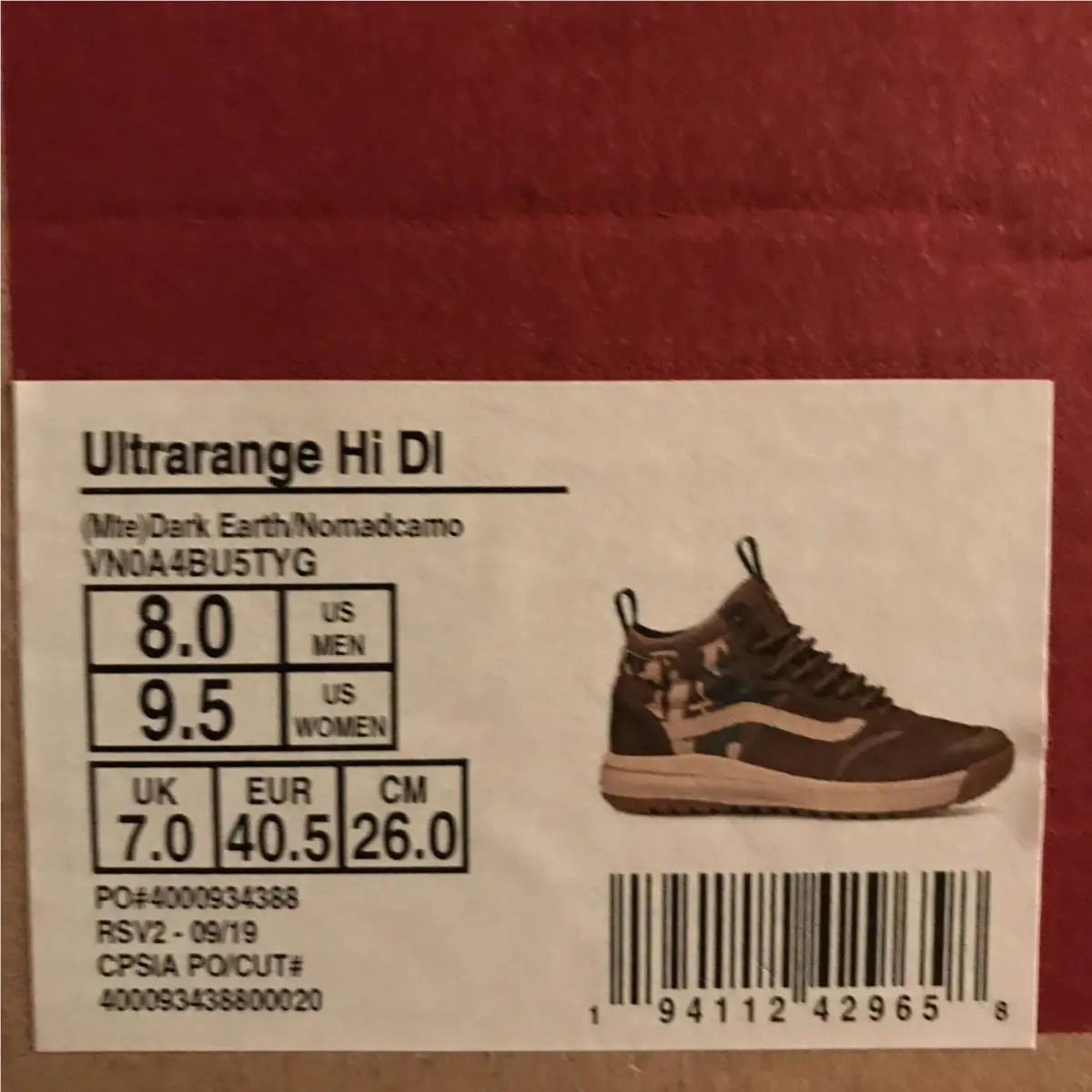 Vans shoes - VANS UltraRange - UltraRange - Dark Earth / Nomad Camo - Brown Black Green Tan, Manufacturer: Dark Earth / Nomad Camo - Brown Black Green Tan (UPC: 0194112429658) 4