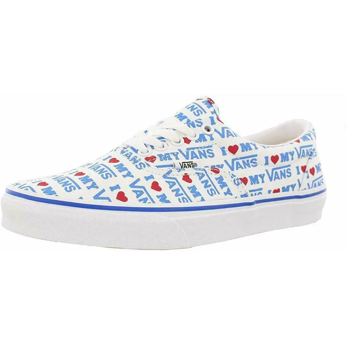 Vans Era Classic Unisex Men SZ 7 = Women SZ 8.5 Sports Shoes Red Heart White - Heart Vans True White Blue - VN0A38FRVP5