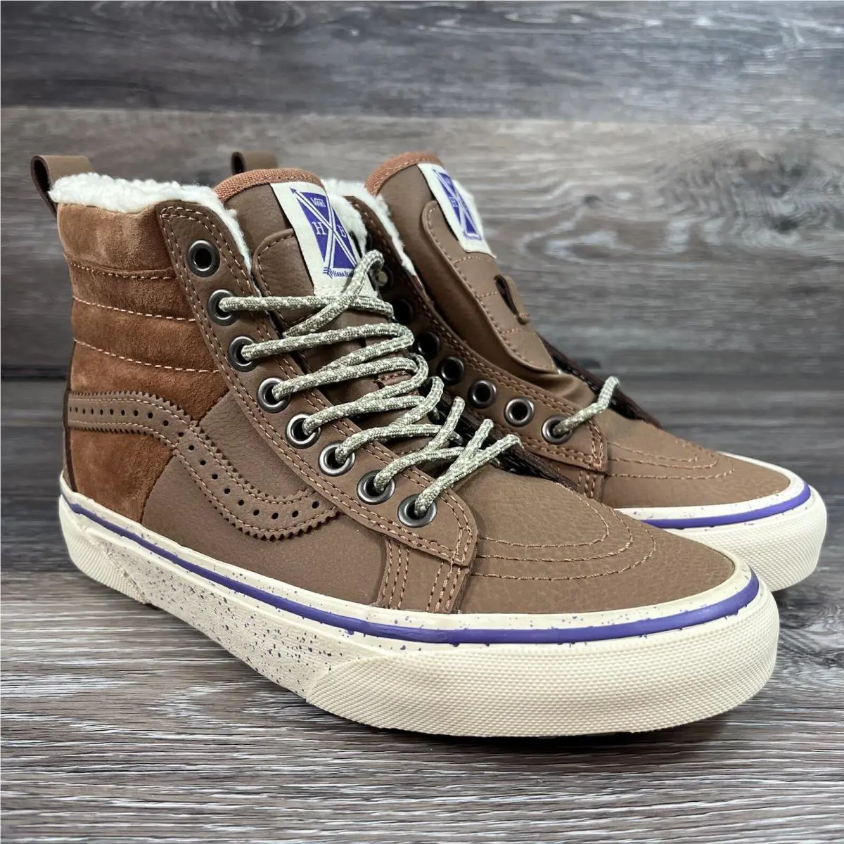 Vans Shoes Womens 5 Mens 3.5 Hana Beaman SK8 HI 46 Mte Brown Lined High Top