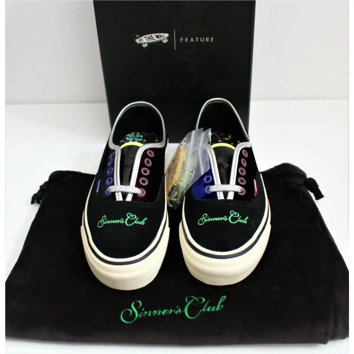 Vans shoes - OG Authentic LX - Authentic - Black Transparent/Yellow/Burgundy/Blue/Silver 1