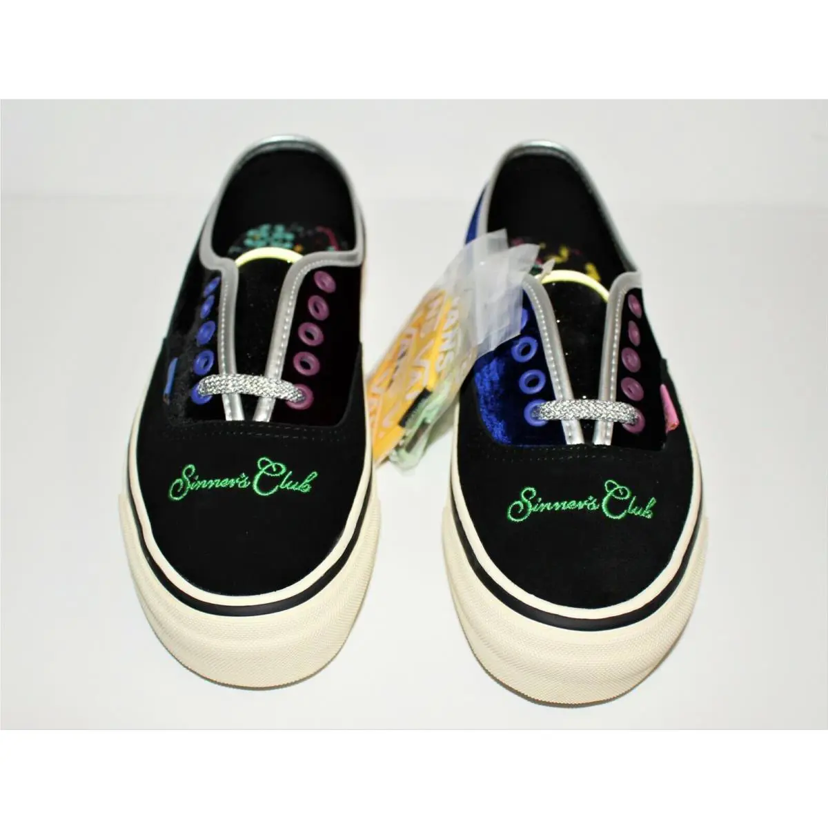 Vans shoes - OG Authentic LX - Authentic - Black Transparent/Yellow/Burgundy/Blue/Silver 4