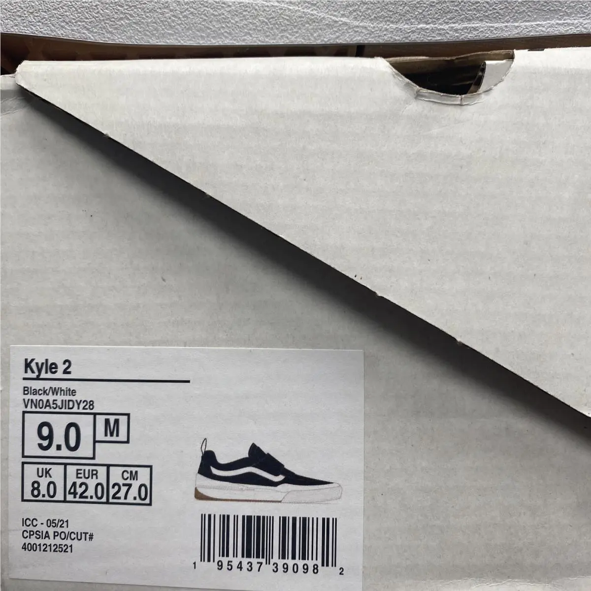 Vans shoes - VANS Kyle 2 - Kyle - VN0A5JIDY28 - Black / White (UPC: 0195437390982) 6
