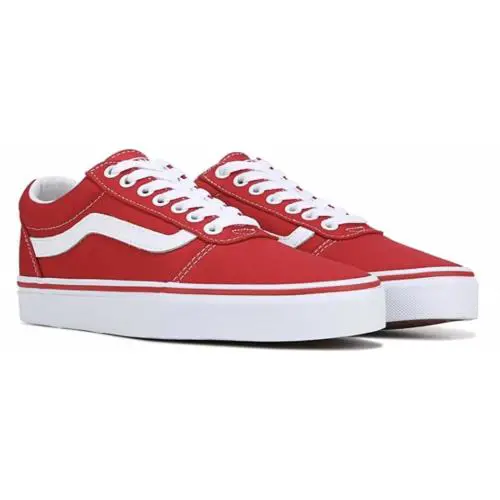 Size 8.5 - Vans Ward Low Top Sneaker - Racing Red/white Racing Red/white
