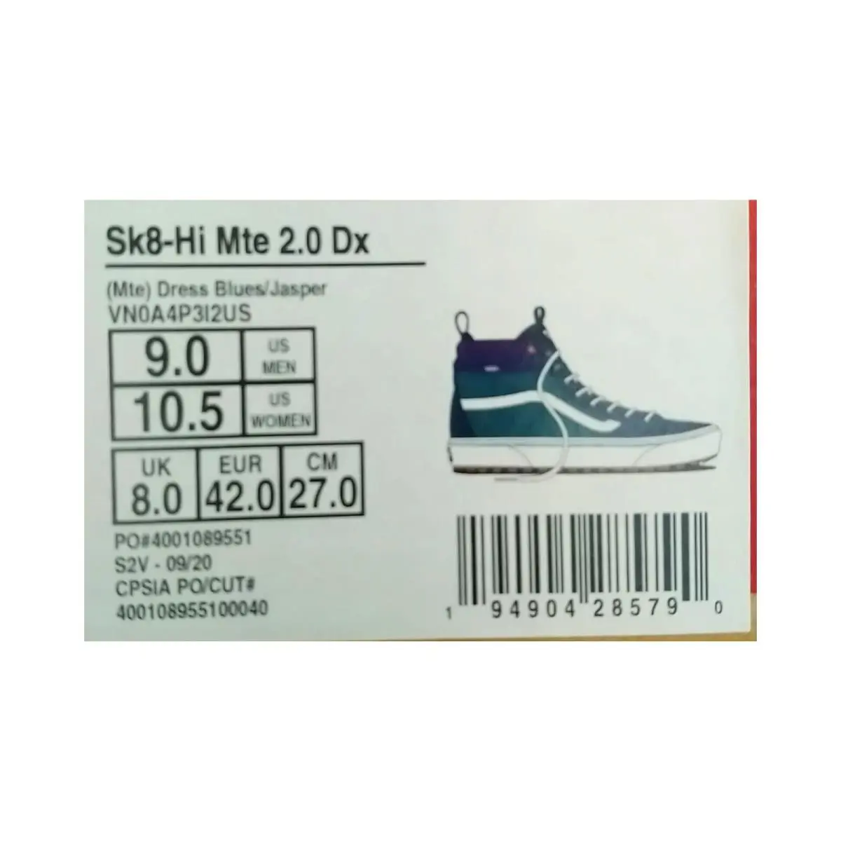 Vans shoes - Vans Sk8-Hi Mte - Mte - VN0A4P312US - Blue 5
