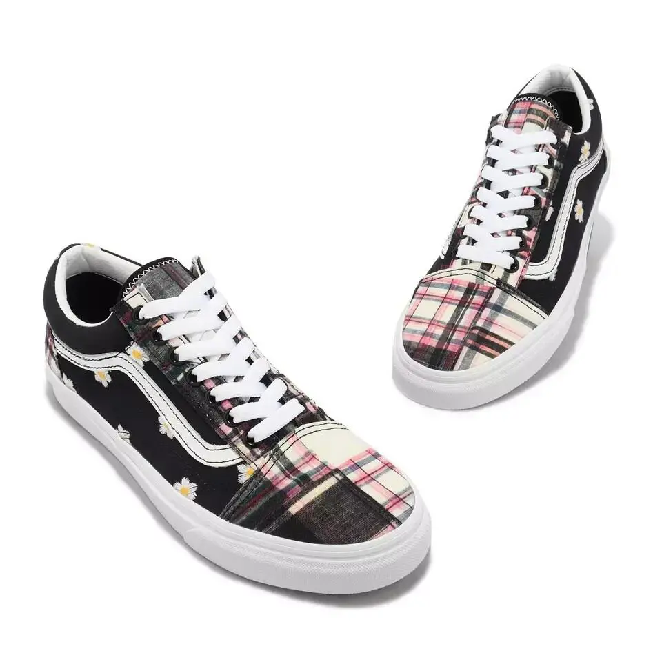 Vans shoes - Black / Floral Plaid Patchwork 3
