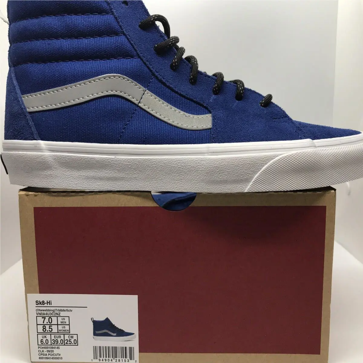 Vans shoes - VANS SK8-Hi Reissue - Reissue - Blue / White / Reflective Gray Grey Silver (UPC: 0194904281532) 4