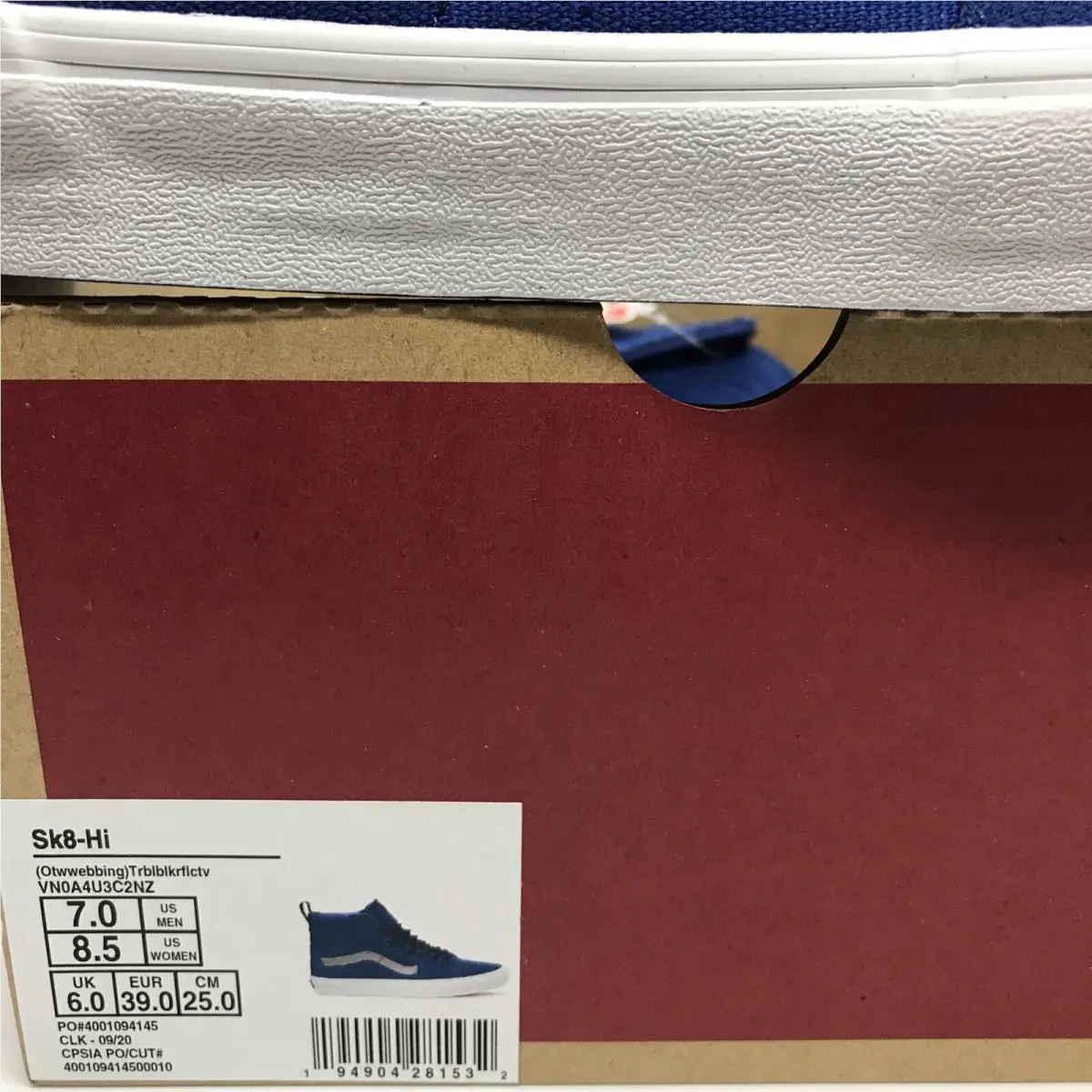 Vans shoes - VANS SK8-Hi Reissue - Reissue - Blue / White / Reflective Gray Grey Silver (UPC: 0194904281532) 5