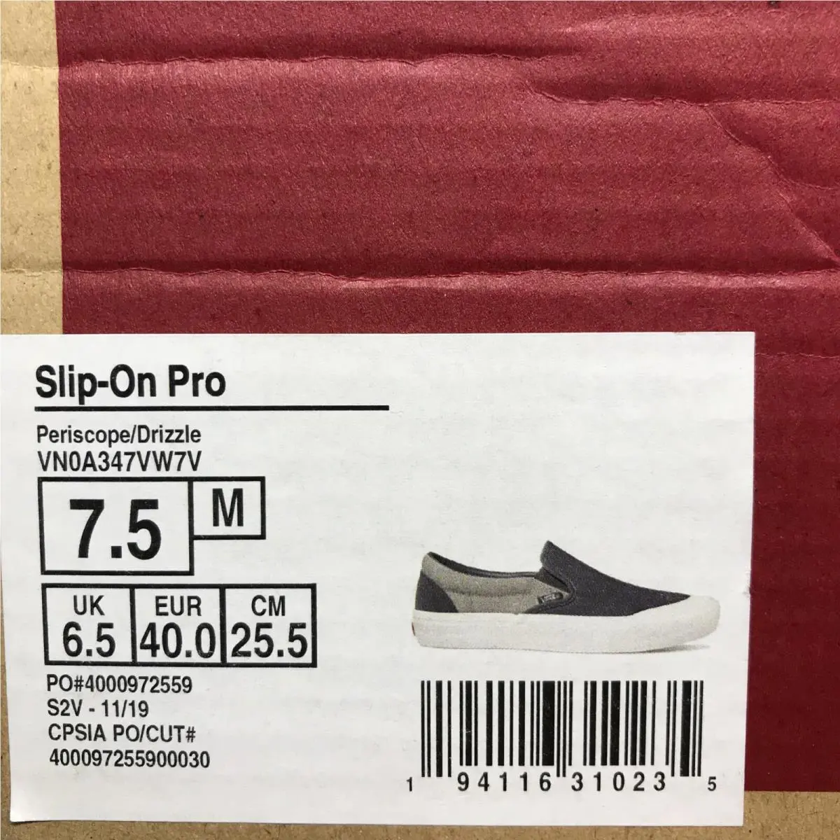 Vans shoes - VANS Slip On Pro - Slip Pro - Gray - Grey / White / Periscope / Drizzle (UPC: 0194116310235) 4