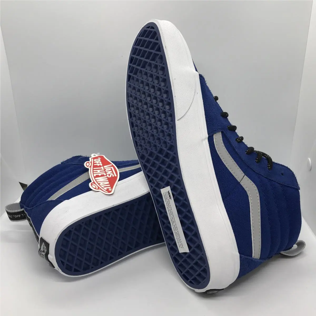 Vans shoes - VANS SK8-Hi Reissue - Reissue - Blue / White / Reflective Gray Grey Silver (UPC: 0194904281907) 3