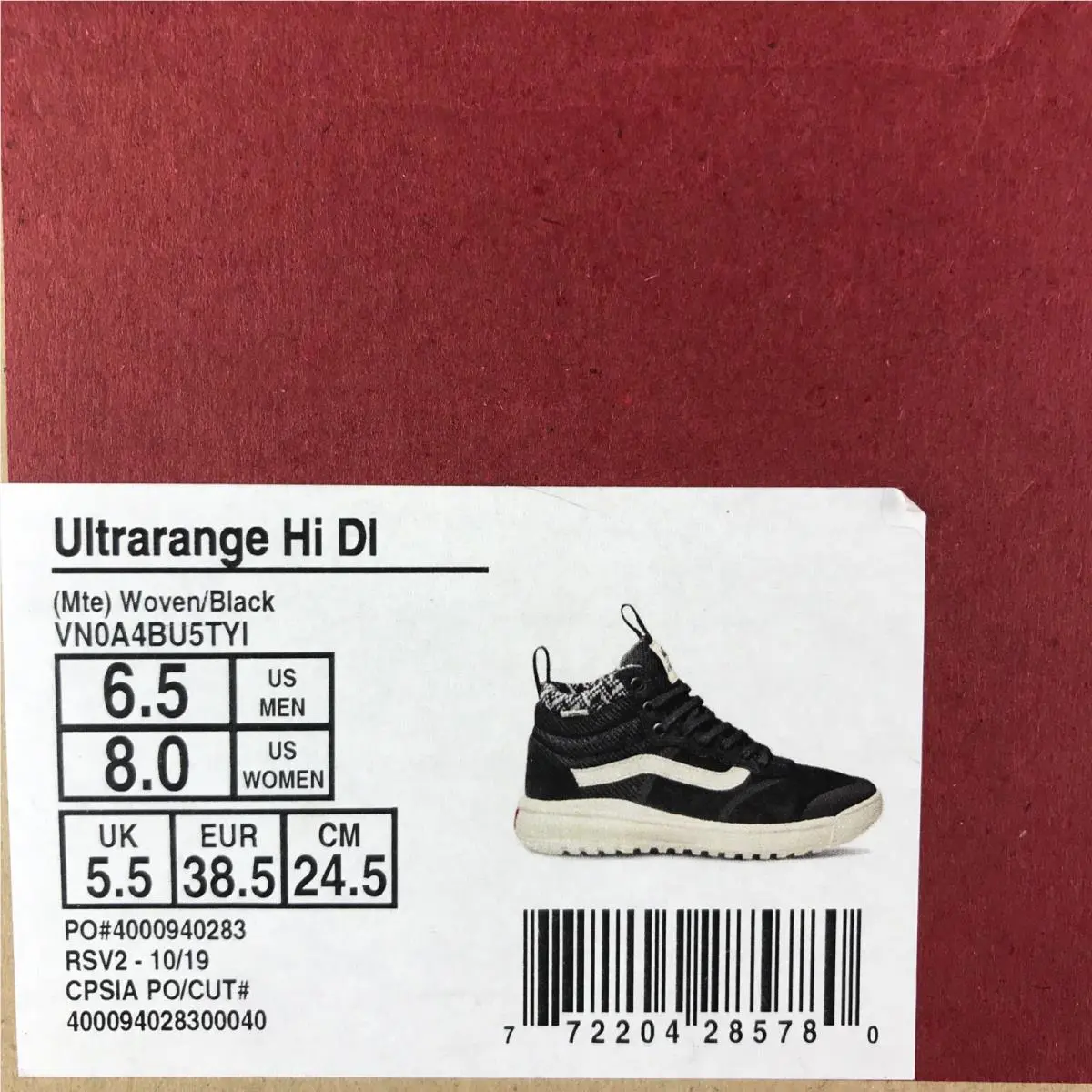 Vans shoes - VANS UltraRange - UltraRange - Woven / Black / White, Manufacturer: Black / White (UPC: 0772204285780) 5