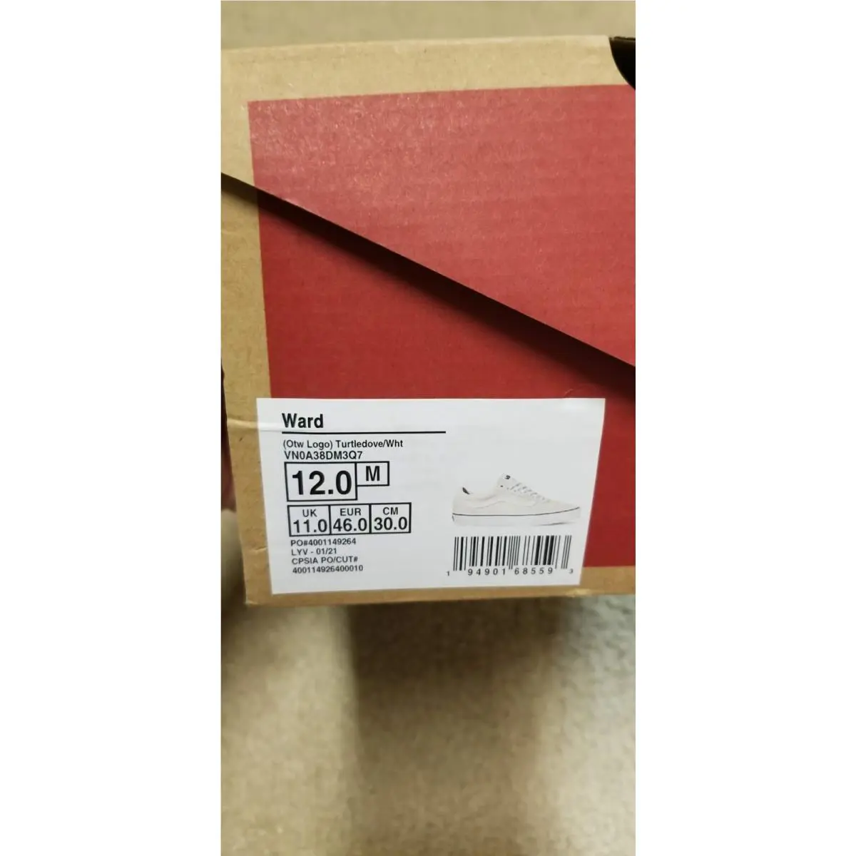 Vans shoes - Ward Otw Logo - Ward Otw Logo - VN0A38DM3Q7 - Turtledove White (UPC: 194901685593) 2