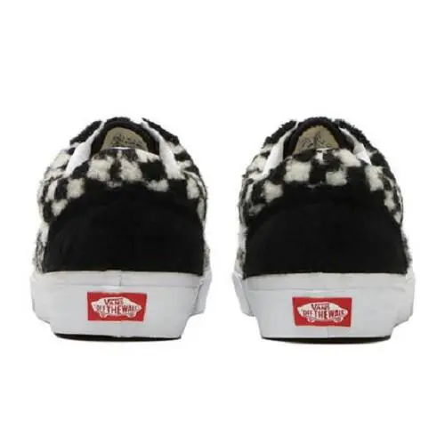 Vans shoes - Black / White Faux Fur Checkerboard 7