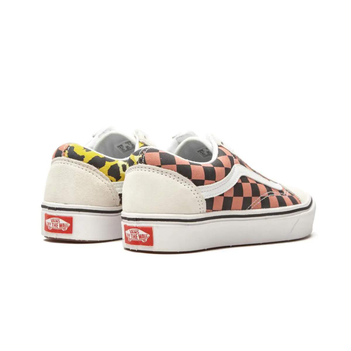 Vans shoes - CHECK LEOPARD cream / pink / black / green / yello 3