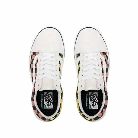 Vans shoes - CHECK LEOPARD cream / pink / black / green / yello 4