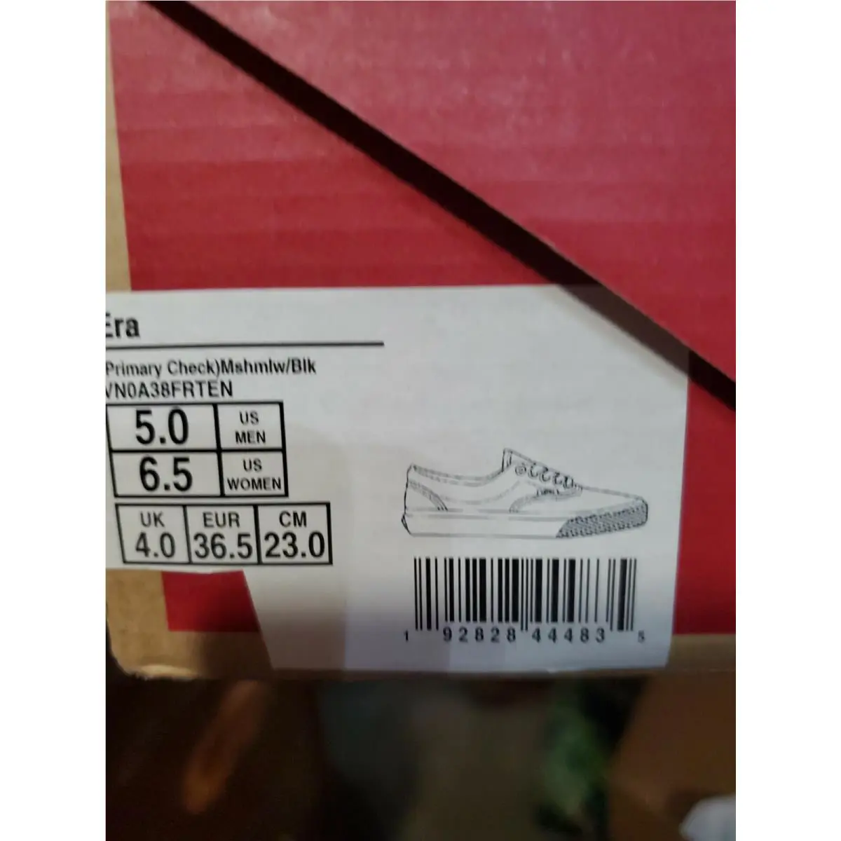 Vans shoes - Era Primary - Era Primary - Marshmallow/Black (UPC: 192828444835) 4