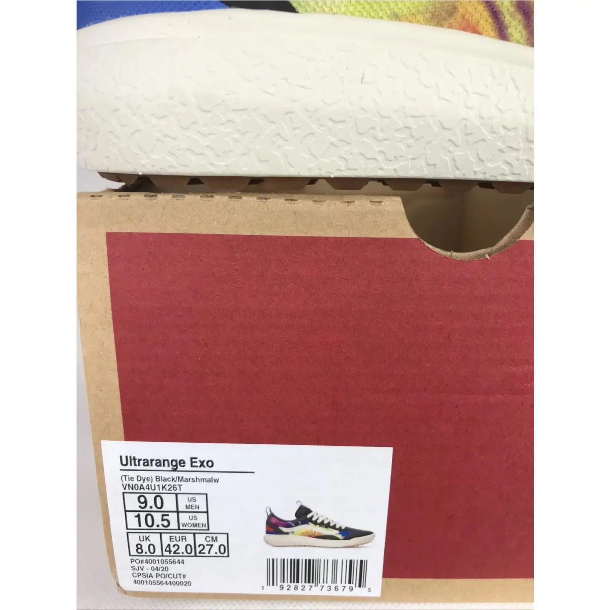 Vans shoes - VANS UltraRange Exo - UltraRange Exo - Multicolor - Tie Dye / Black / Marshmallow / White (UPC: 0192827736795) 5