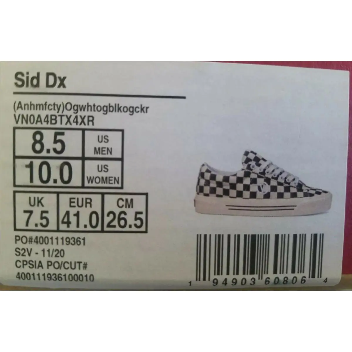 Vans shoes - Vans SID DX - SID - Black and White 8