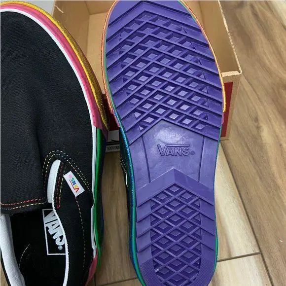 Vans shoes - Vans Classic Slip-On S Glitter - 194116266341 - Glitter Black Rainbow (UPC: 194116266341) 2